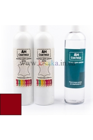 Набор для покраски кожи салона - Бордовый AM Coatings
