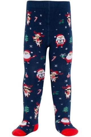 Колготки детские Conte-kids новогодние (553) 19С-98/1СП с помпоном «Holiday»