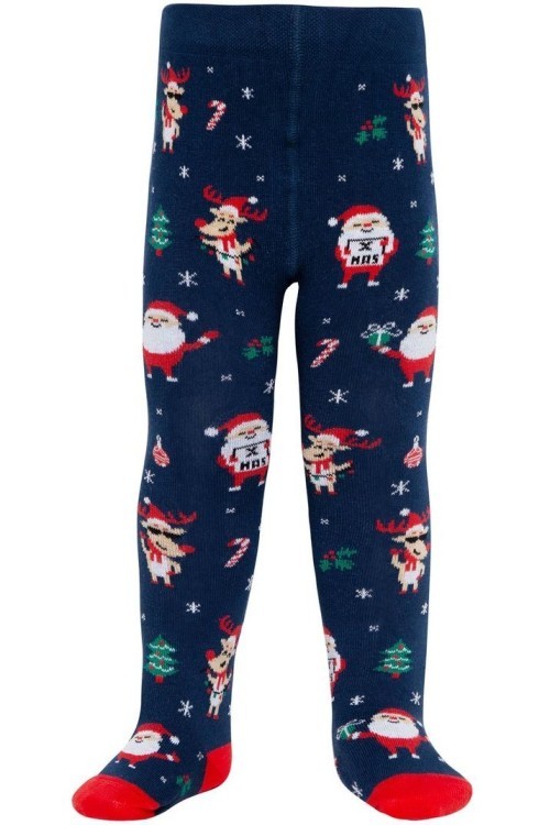 Колготки детские Conte-kids новогодние (553) 19С-98/1СП с помпоном «Holiday»