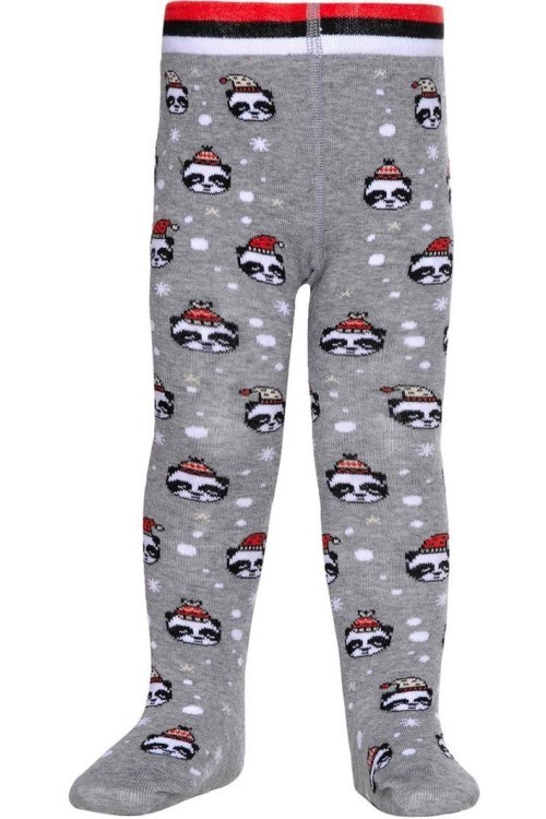 Колготки детские Conte-kids новогодние (554)19С-95/1СП  «Xmas panda»