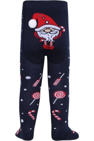 Колготки детские Conte-kids новогодние (555)19С-96/1СП с помпоном «Sweet»