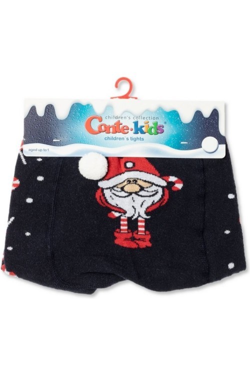 Колготки детские Conte-kids новогодние (555)19С-96/1СП с помпоном «Sweet»