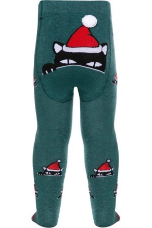 Колготки детские Conte-kids новогодние  (557)19С-96/1СП с помпоном «Xmas cat»