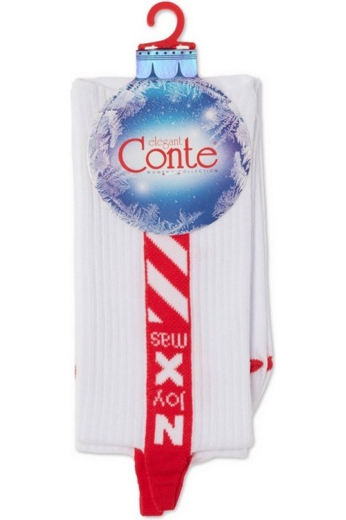 Носки женские Conte Новогодние (280) 21с-33сп с пикотом-«язычком» «Xmas»