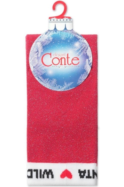 Носки женские Conte Новогодние (284)21с-83сп с люрексом "Wild about Santa"