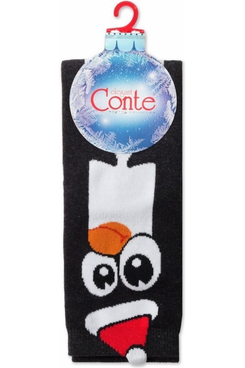 Носки женские Conte Новогодние (650) 21с-75сп с махровой стопой «Penguin»