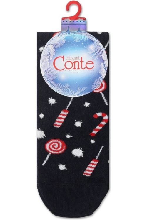 Носки женские Conte Новогодние (521)20с-34сп с пушистой нитью «Sweets»