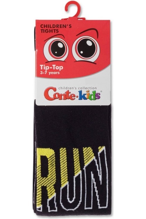 Колготки детские Conte-kids TIP-TOP (559) хлопковые  с рисунком «Run»
