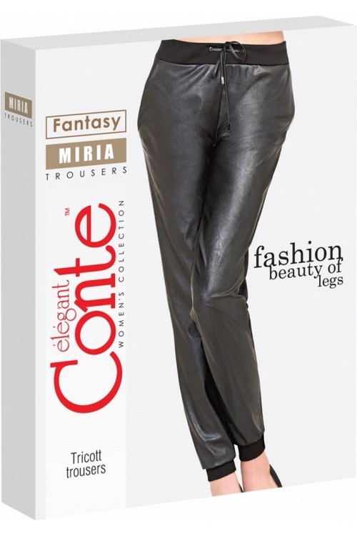Брюки женские Conte Fantasy Miria вискозные с кожаной вставкой