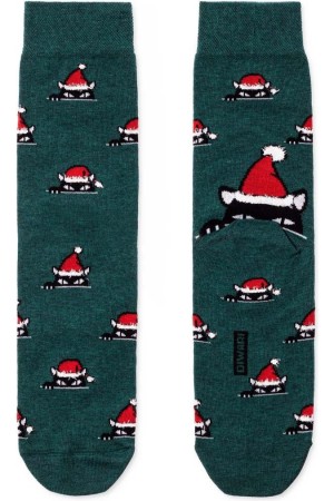 Носки мужские Conte Новогодние (524) 19с-66сп с пушистой нитью «Xmas cat»