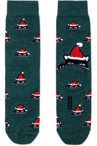 Носки мужские Conte Новогодние (524) 19с-66сп с пушистой нитью «Xmas cat»