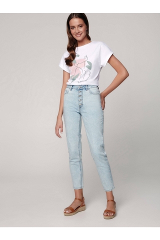 Джинсы женские Conte Mom Fit CON-322 с высокой посадкой