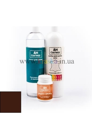Набор для покраски и реставрации 1-2 кожаных сидений с коричневой краской AM Coatings
