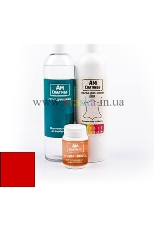 Набор для покраски и реставрации 1-2 кожаных сидений с красной краской AM Coatings