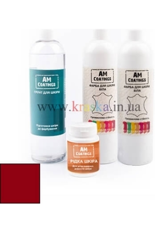 Набор для покраски и реставрации 2-4-местного кожаного дивана - Бордовый AM Coatings